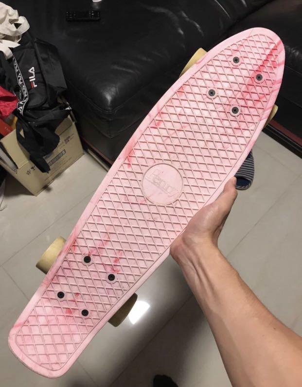 mesh Bibliografie Jongleren UP. $200) Marble Pink Penny Board, Sports Equipment, Sports & Games,  Billiards & Bowling on Carousell