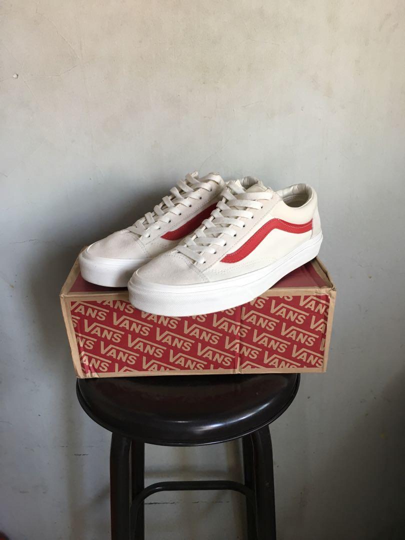 Vans Oldskool Style 36 Marshmellow Racing Red Men S Fashion