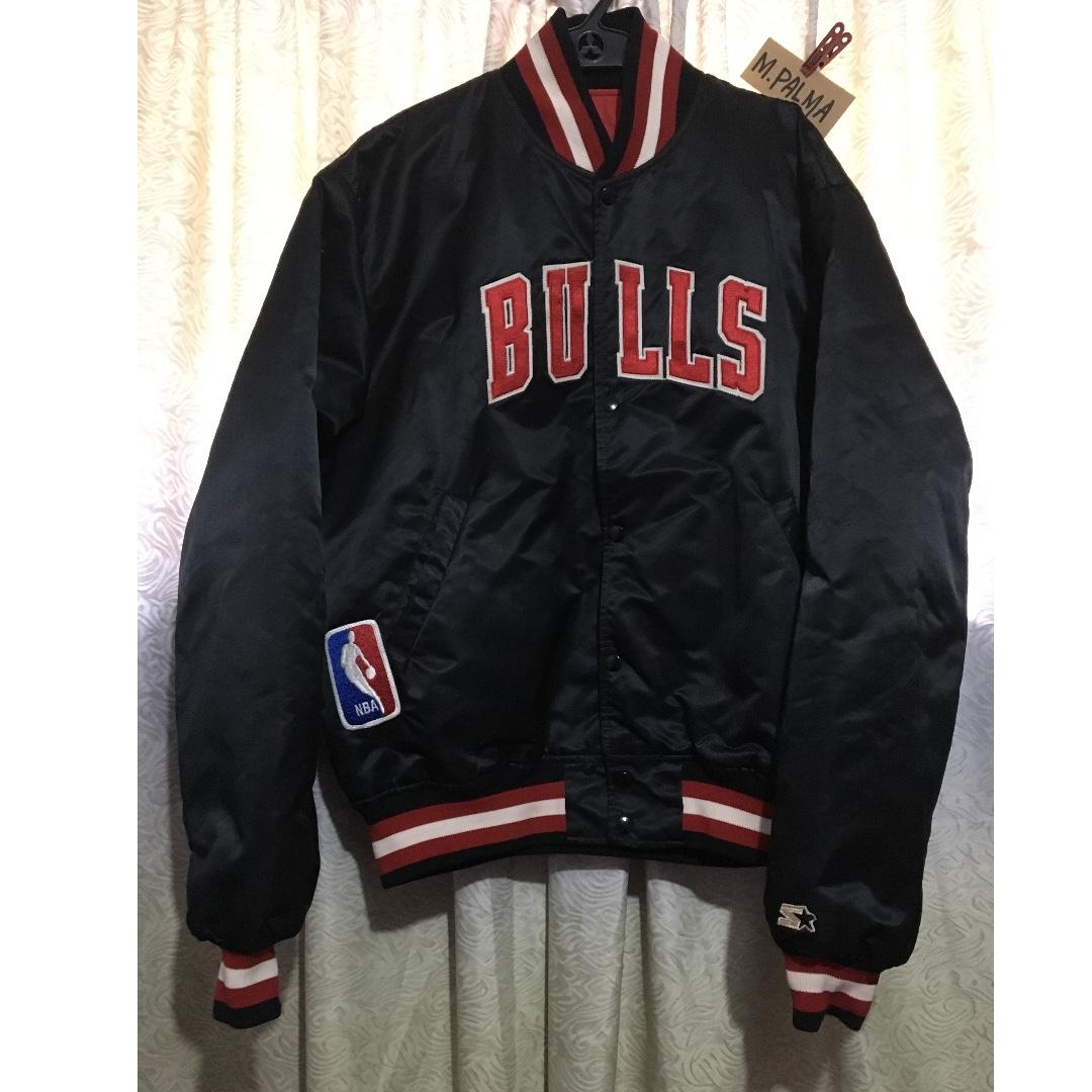 Vintage Starter Bulls Varsity Jacket Sz Xl Fit Large As New Men S Fashion Clothes Tops On Carousell