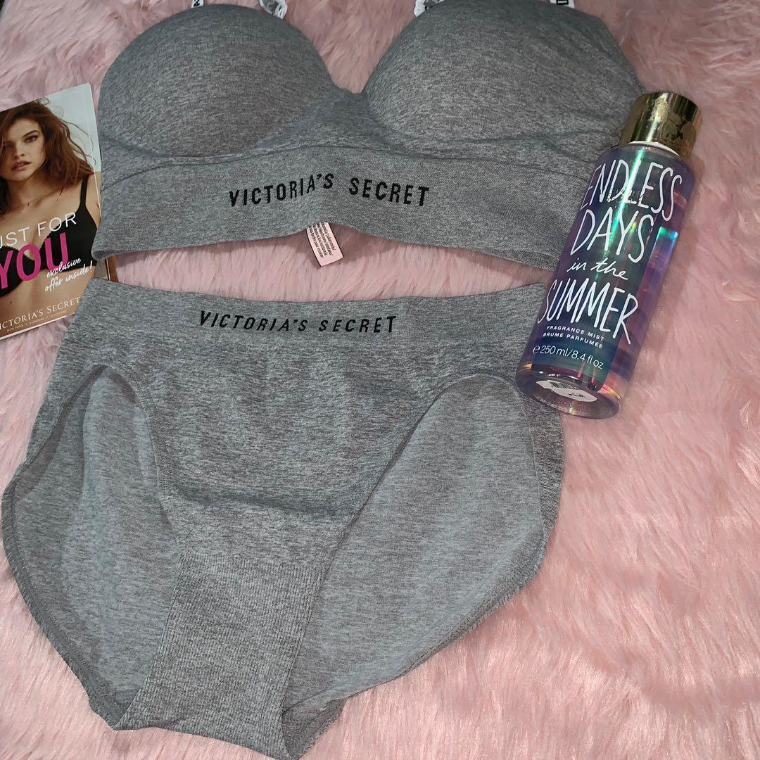 Victoria's Secret Perfect Comfort Wireless Push Up Bra and Panty Set,  Women's Fashion, Activewear on Carousell