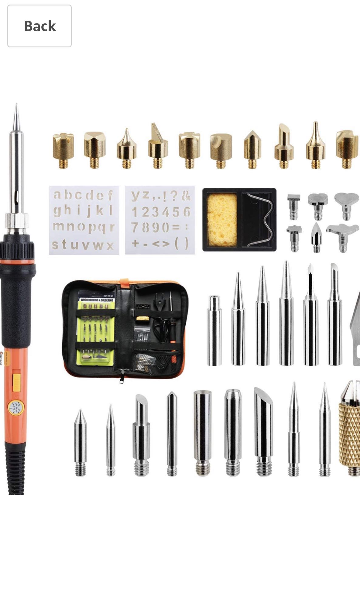 Wood Burning Kit Genround Wood Burning Tool Set 60 Watt Wood