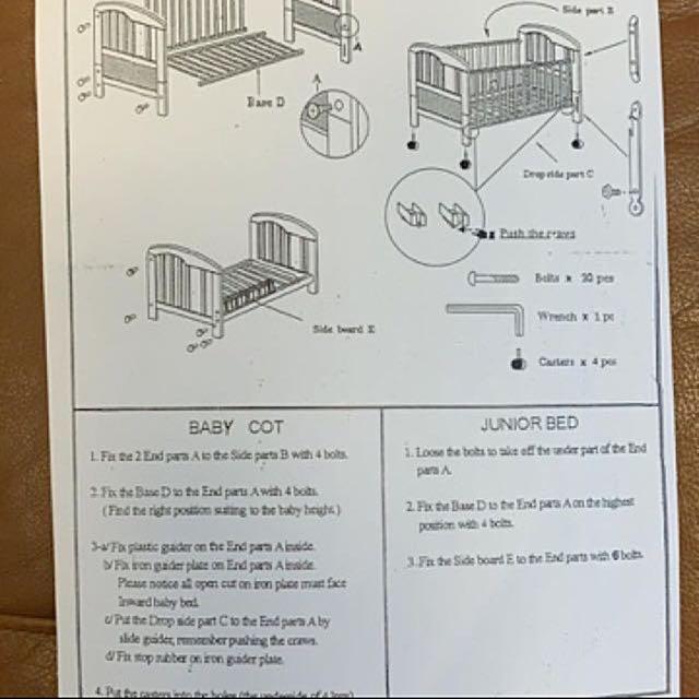 Wooden Baby Cot Crib Babies Kids Cots Cribs On Carousell