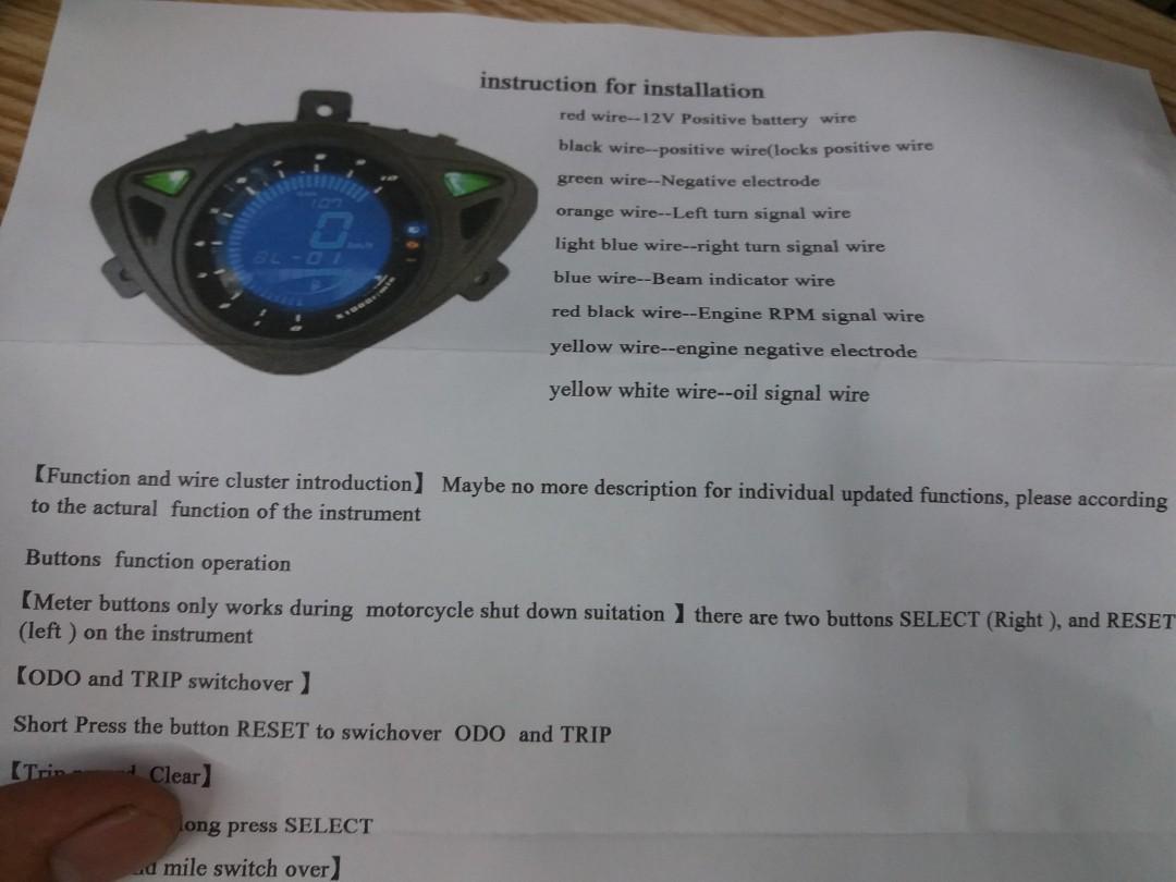 Yamaha Mio Sporty Digital Speedometer Also For Amore And Soulty Motorbikes Motorbike Parts Accessories Body Parts And Accessories On Carousell