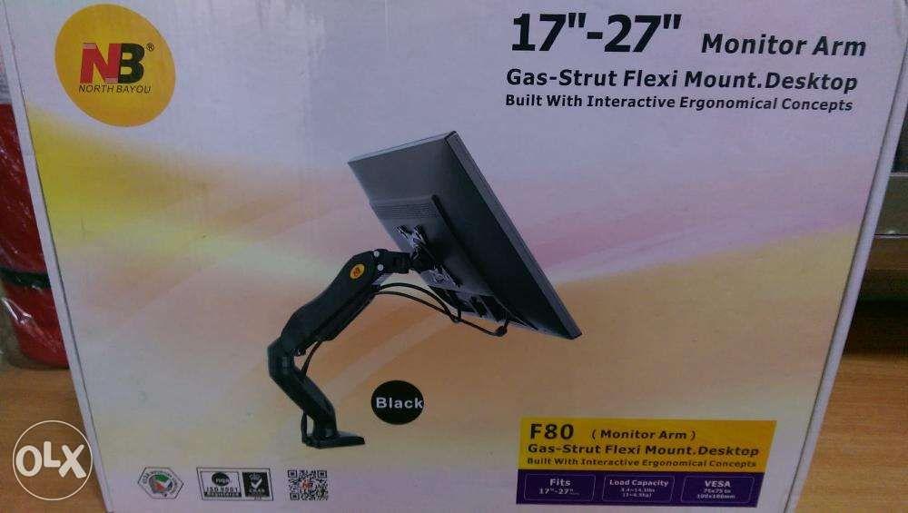 LCD wall and flexible arm mounts (Category: Mounts & Holders) located in Manila. Submitted by kchingx (Listing ID 239302651, Image 3). Description: price varies with model please pm for item inquiries F80 NB brand 3900 F160 NB brand 7800 F200 NB brand 3900 F35 - NB brand 21500 dual monitor desk stand 4800.