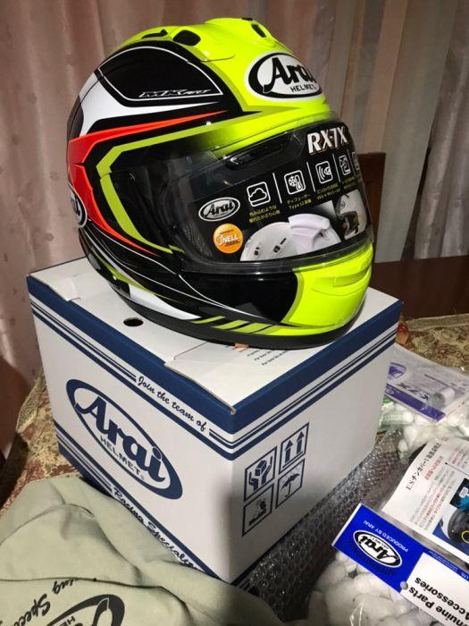 Arai RX7X Helmet L 5960cm Maze Yellow Japan Made, Motorbikes, Motorbike  Parts & Accessories, Helmets and other Riding Gears on Carousell