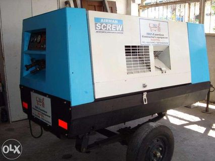For Rent Airman Screw type Air Compressor with Jackhammer rental