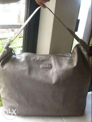 REPRICED Zara Faux Leather Foldable XL Weekender Beach Travel Gym Bag