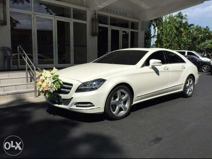 Bridal Car White Mercedes Benz CLS For Rent Grooms Car