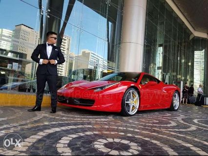 Bridal Car Ferrari 458 Italia Spider Grooms Car Prenup Photo Shoot