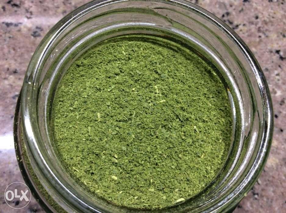 Pure Kaffir Lime Leaf Powder (Category: Fresh Produce) located in Manila. Submitted by paw_prints9 (Listing ID 239333378, Image 2). Description: Uses: this powder goes a long way. A small amount adds a zesty flavor to curries, sauces, marinades, spice mixes, soups, even desserts. Create your own recipes or herbal spice mix. May also be used as a substitute for fresh kaffir. We harvested, washed and air-dried fresh Kaffir leaves, then ground to a 