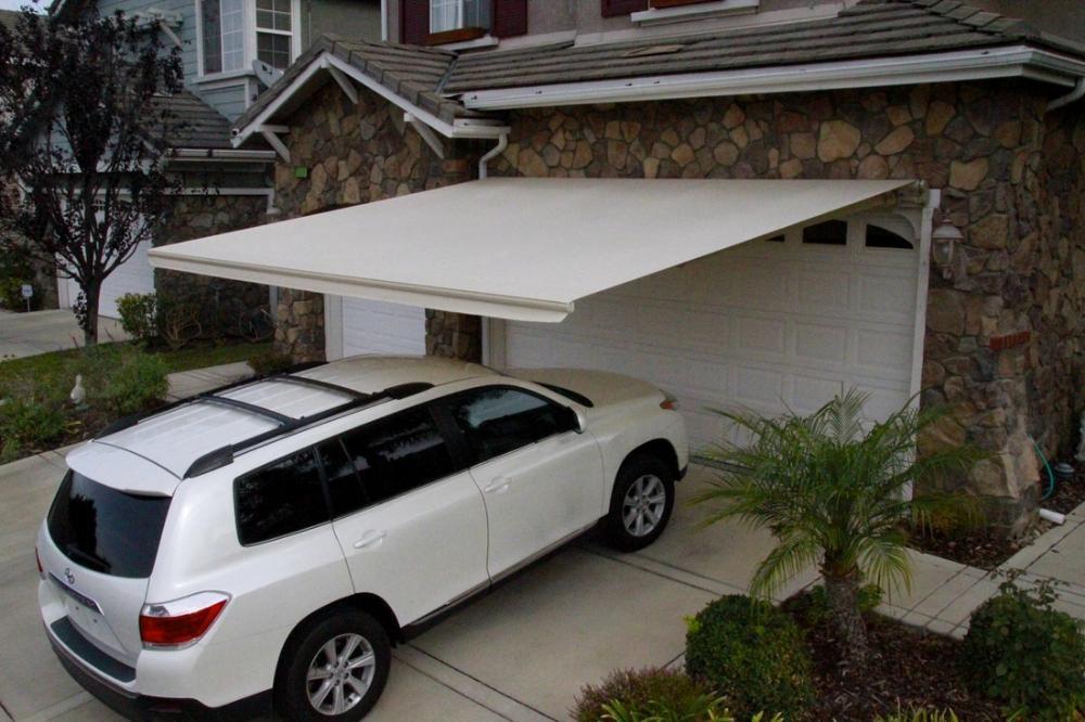 Retractable Awning Canopy Manual and Motorized, Furniture & Home Living
