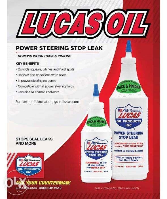 Car additive Lucas power steering additive repair and fix rack n pinion