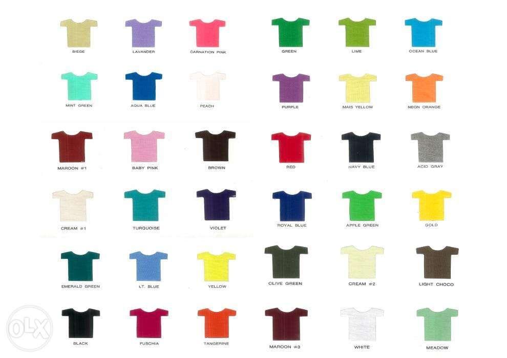Grandsler Shirt Color Chart