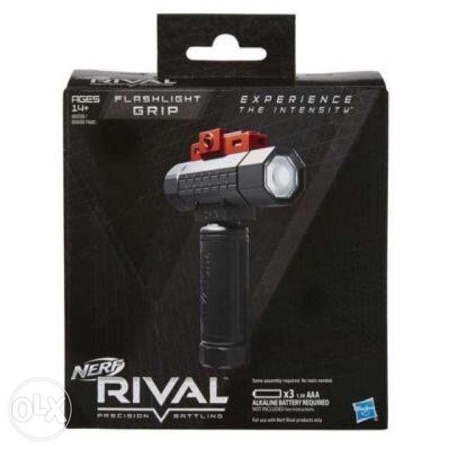 Nerf RIVAL Flashlight Grip BRAND NEW (Category: Infant Playtime) located in Davao. Submitted by nerftoydepot (Listing ID 239342080, Image 2). Description: Nerf Rival Flashlight Grip Compatible for Nerf Rival w/ Bottom Tactical Rails Imported item Still in BOX Not sold locally BRAND NEW! Will ship nationwide. Door to door delivery. LBC Express: 1-2 Days JRS Express: 2-3 Days Payment Options: Credit Card/ Paypal Bank Deposit: Metrobank, BDO, Chinab