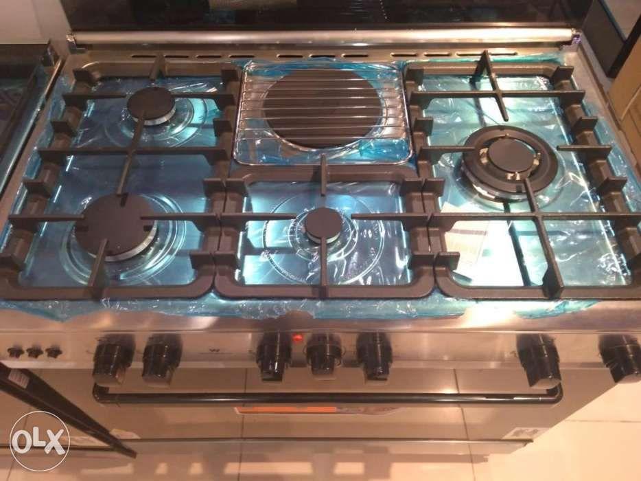 White Westinghouse 90cm X 60cm Gas Range 4 Gas Burner Stainless On