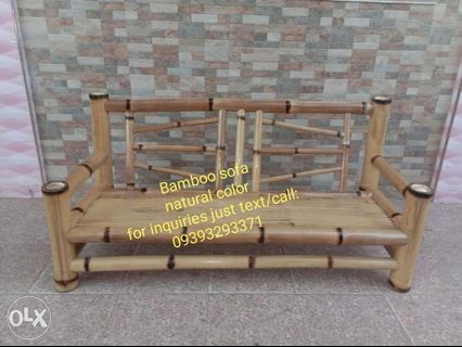 Bamboo sofa 3 seaters
