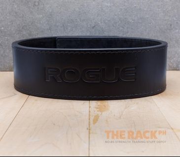 Rogue Black 13mm 4 Powerlifting Lever Leather Belt IPF Approved