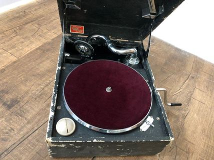 Vintage Portable Phonograph Gramophone