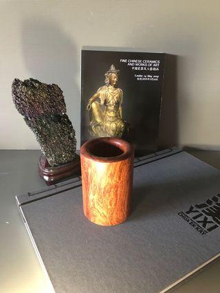 Vintage Wooden Brush Pot
