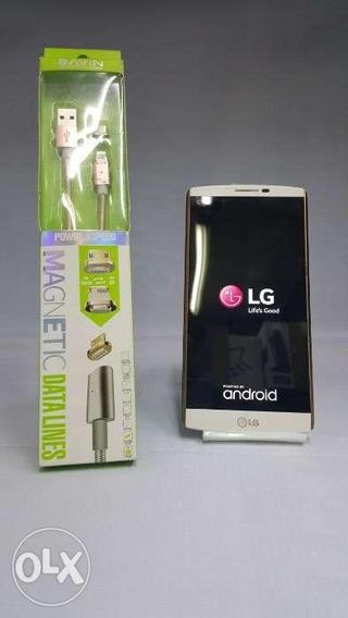 LG V10 Smartphone with Bavin 2 in 1 Magnetic Cable USB Data
