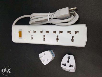 Huntkey SZM404-4 Surge Protector with Travel AC Power Adapter