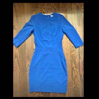 Blue office dress