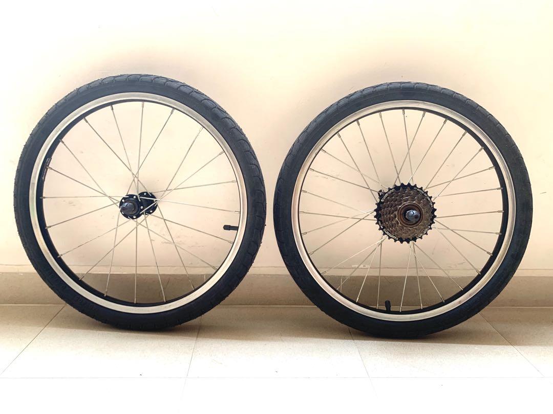 20 inch 406 rims completed with tires Sports Equipment Bicycles Parts Parts Accessories on Carousell