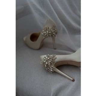 絕版 Badgley Mischka 婚鞋 - Marcia 繡飾 露趾高跟鞋62975771943809110