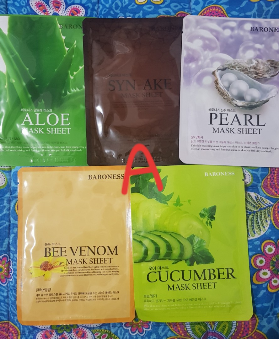 5 packs Korean Face Masks, Beauty & Personal Care, Face, Face Care on