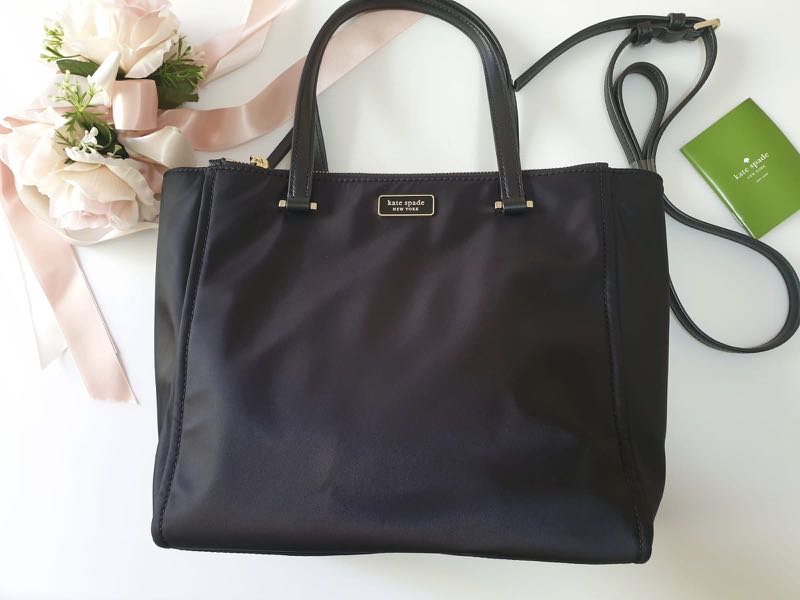 kate spade black nylon shoulder bag