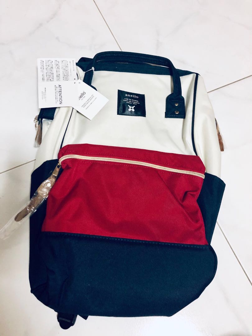 red white blue backpack