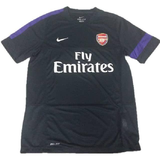 Authenthic NIKE ARSENAL FLY EMIRATE 477754 010 JERSEY BLACK, Men's