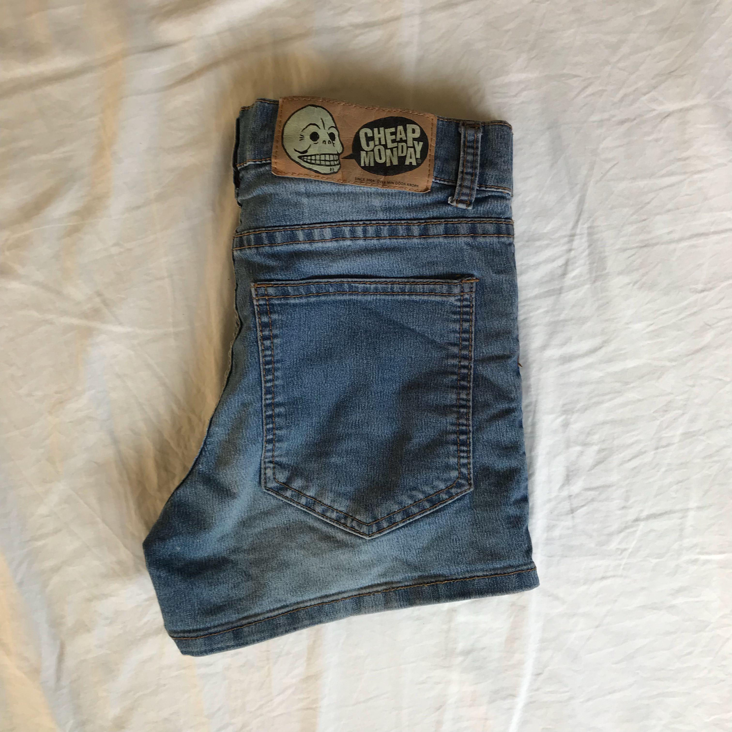 cheap monday denim shorts