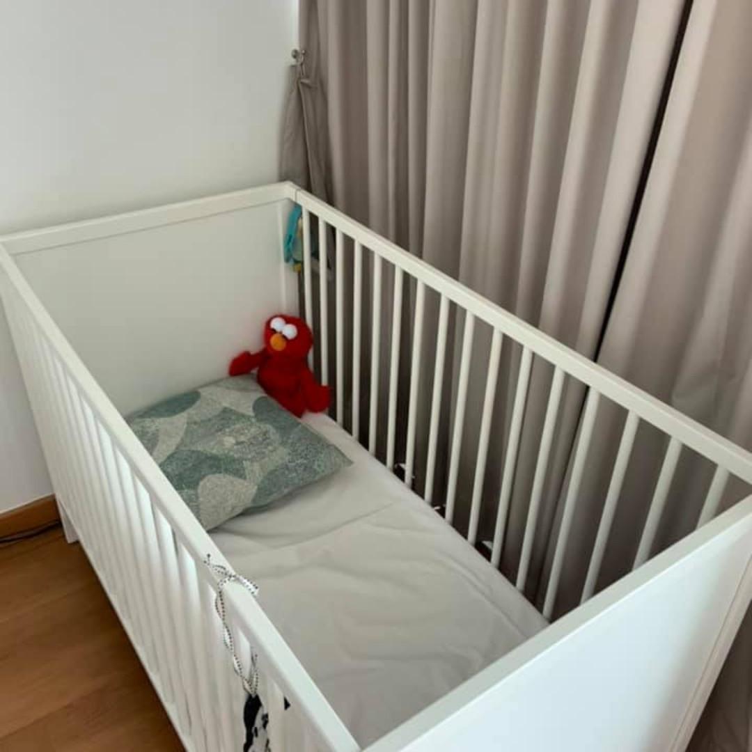 Baby Cot Ikea Solgul Incl Mattress Babies Kids Cots Cribs On Carousell