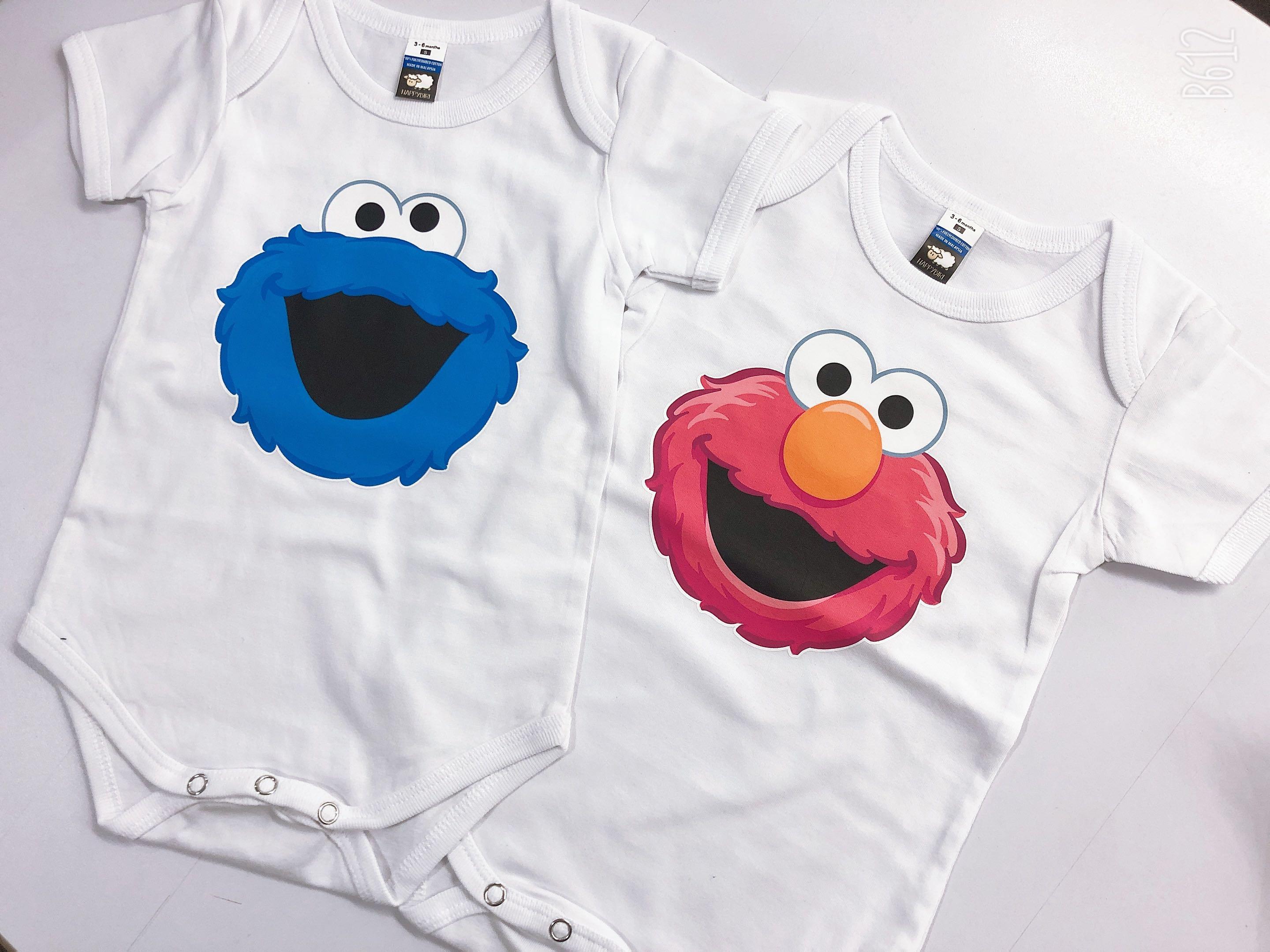 Baby Romper Custom Print Cookies Monster Elmo Women S Fashion