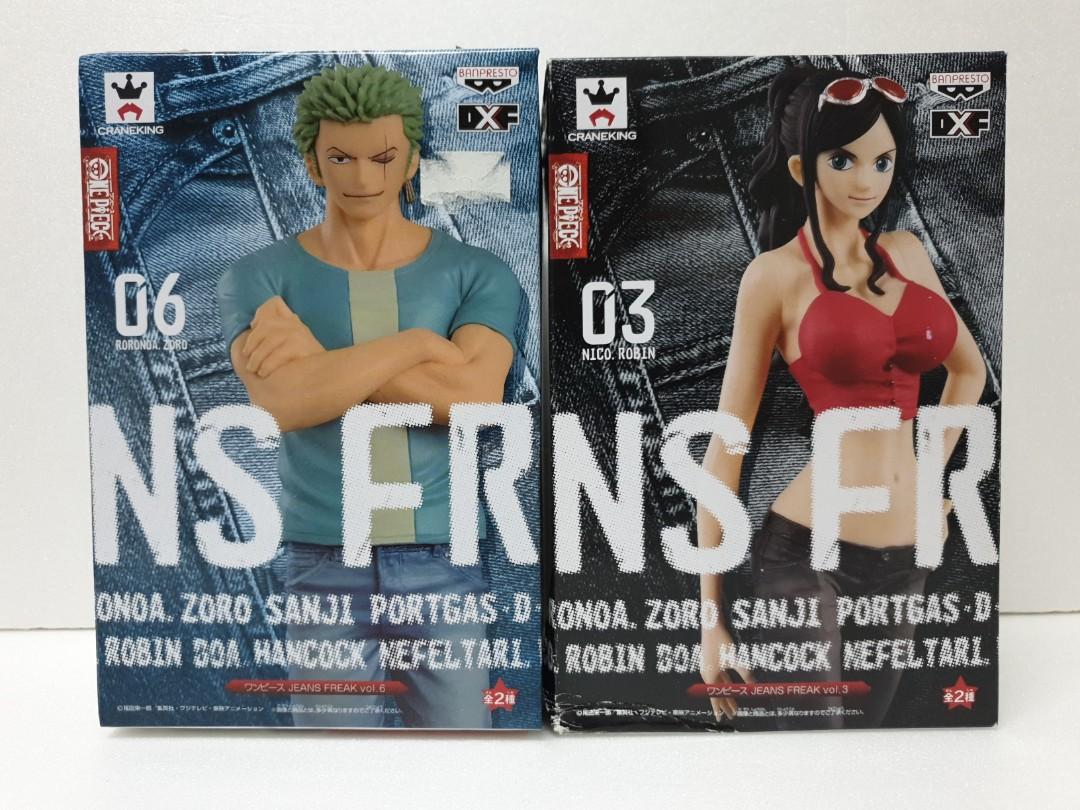 Banpresto One Piece Jeans Freak Zoro Robin Bundle Of 2 Items Hobbies Toys Toys Games On Carousell