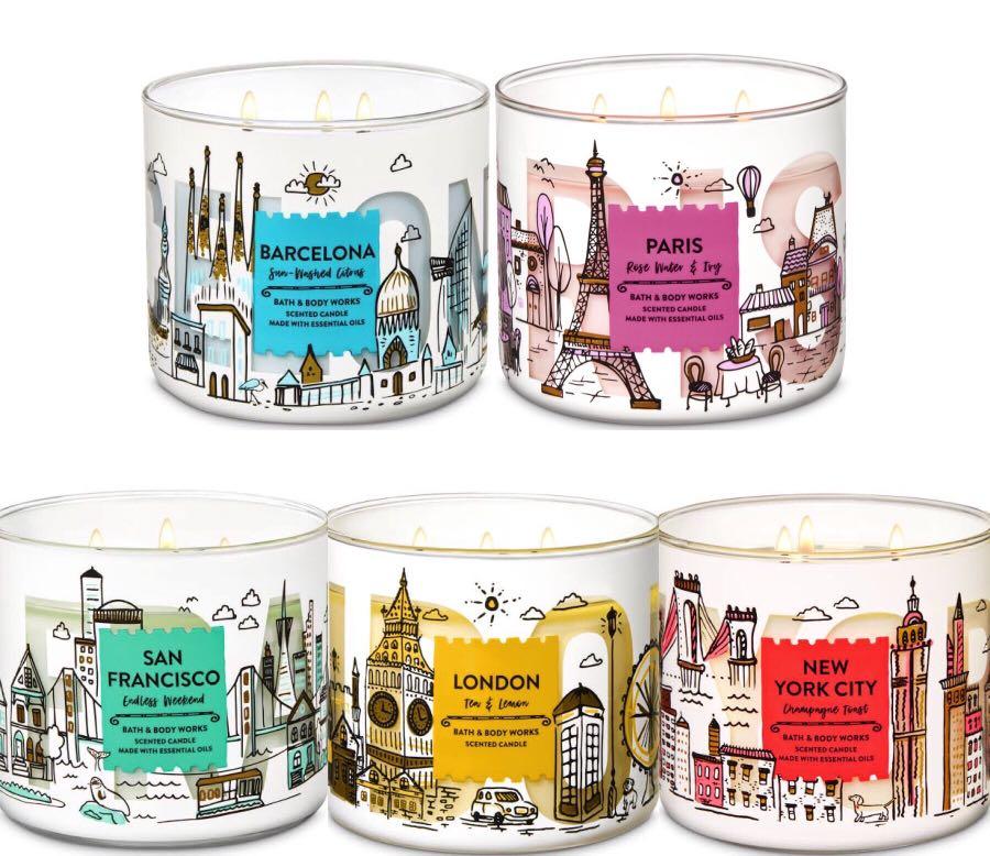 Bath Body Works 3 Wick Scented Candle Health Beauty Skin
