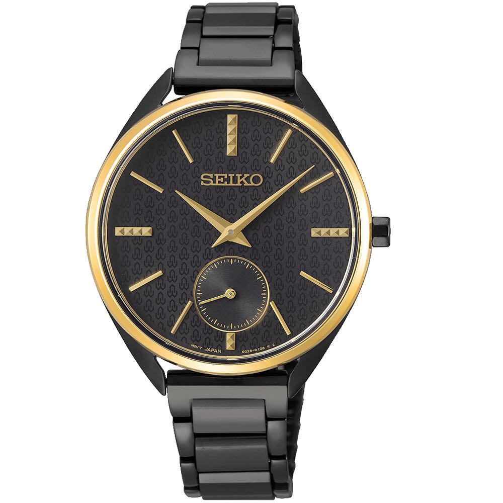 seiko quartz black dial