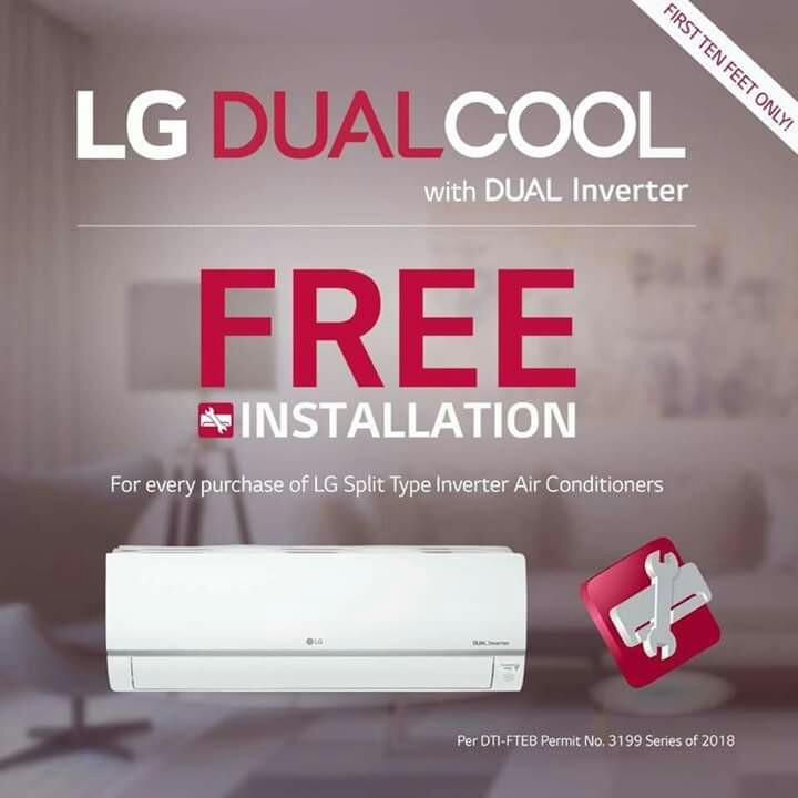 Brand New Lg Split Type Dual Inverter Aircon Free Installation Home Furniture Home Appliances Air Conditioning And Heating On Carousell