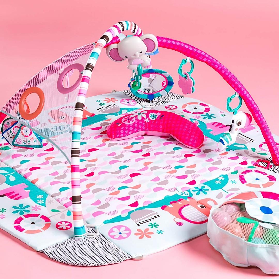 bright starts 5 in 1 play gym pink