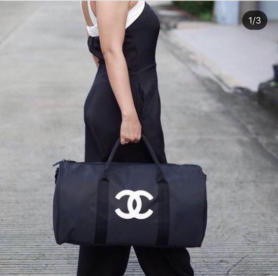 Chanel Duffle Cc Sports Line Boston 872154 Beige Canvas WeekendTravel Bag   Chanel  Buy at TrueFacet