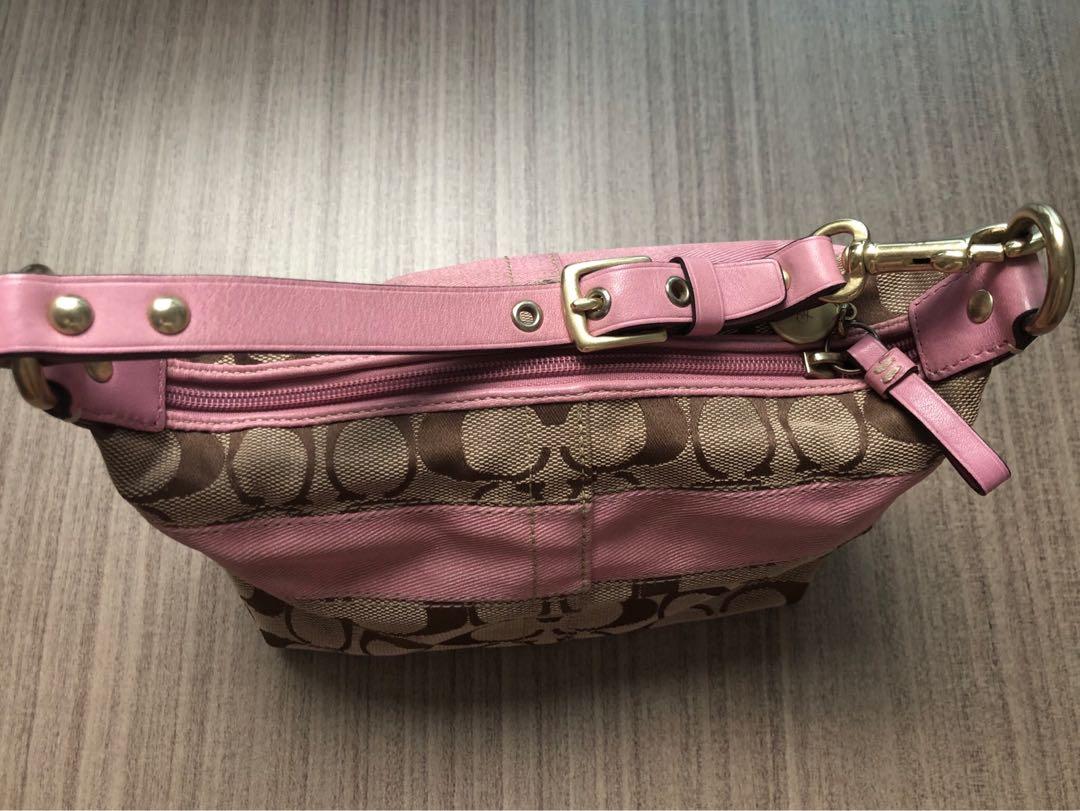 COACH PLAID GLITTER F44166 Pink Multicolor Tartan Mini Handbag MSRP-$148 |  eBay