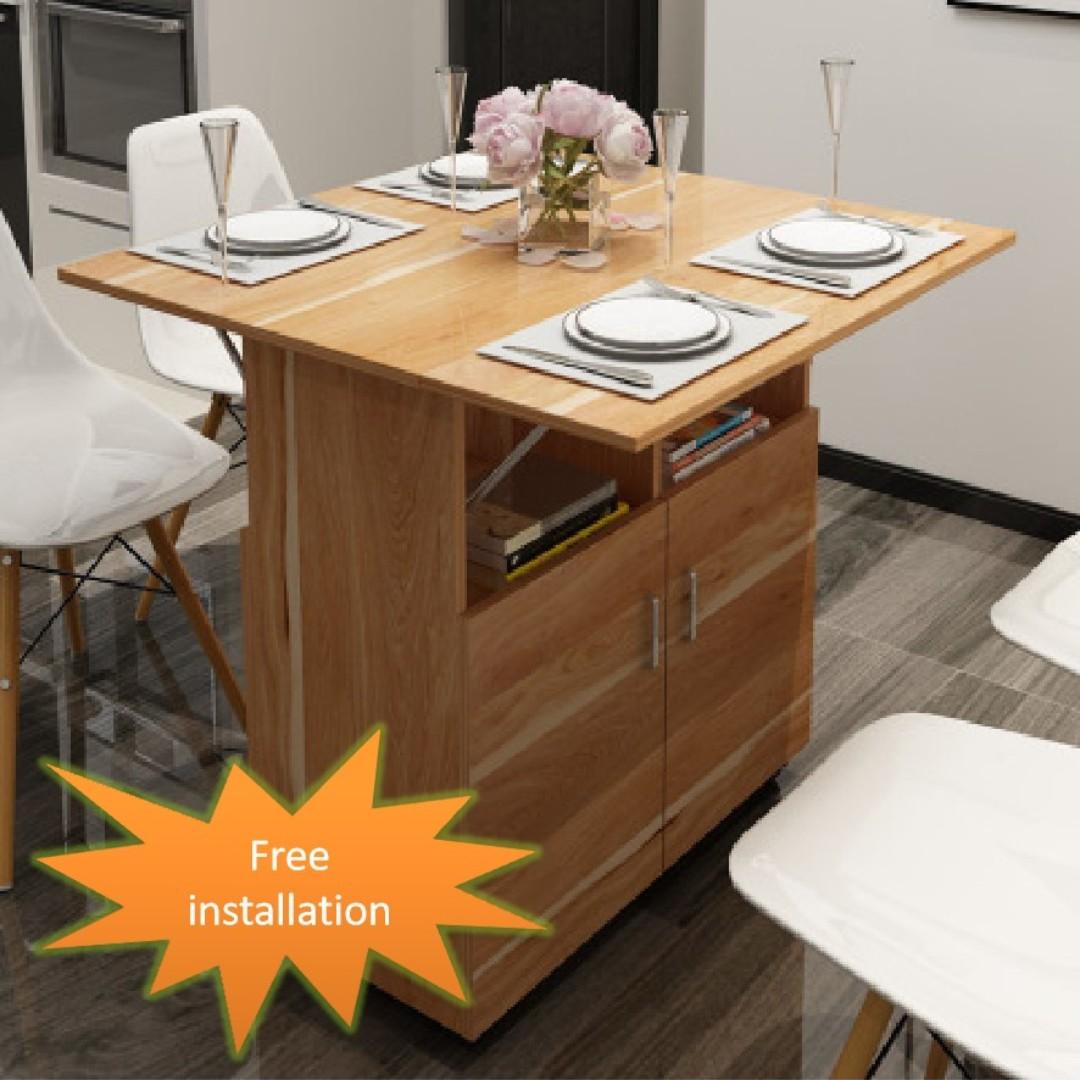 Dining Table Foldable Table Desk Cabinet Furniture Tables