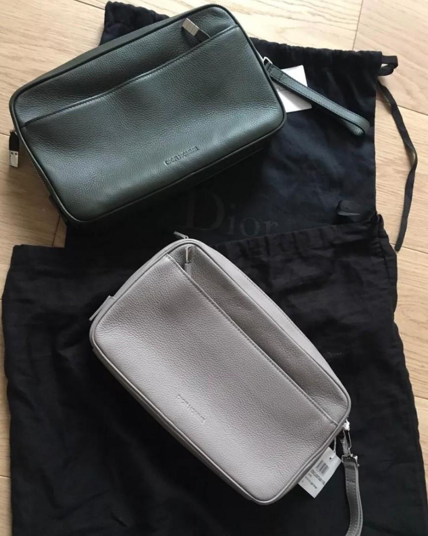 Dior Homme Leather Clutch Bag Second Navy Men039S  eBay