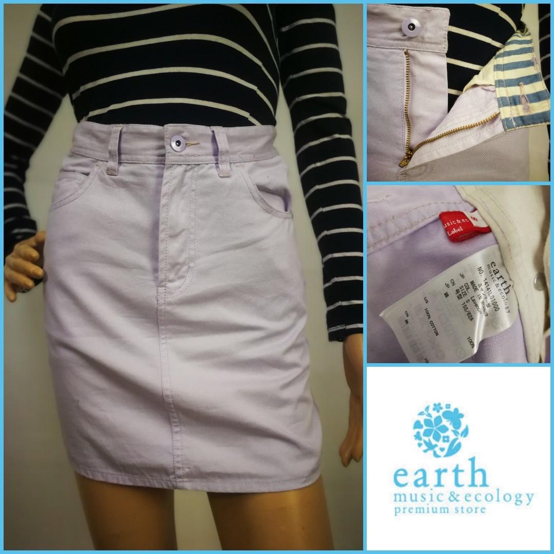 S Earth Music Ecology Lavender Mini Skirt Women S Fashion Clothes Bottoms On Carousell