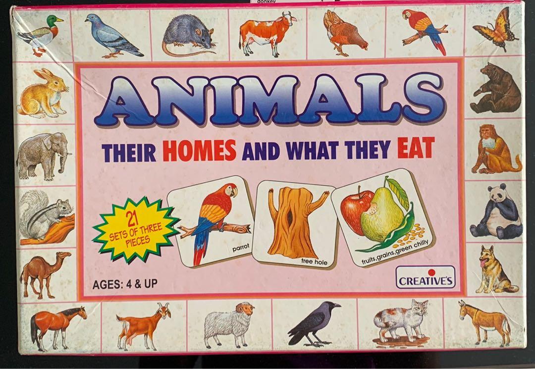 Educational- Animals and their homes and what they eat, Hobbies & Toys,  Toys & Games on Carousell