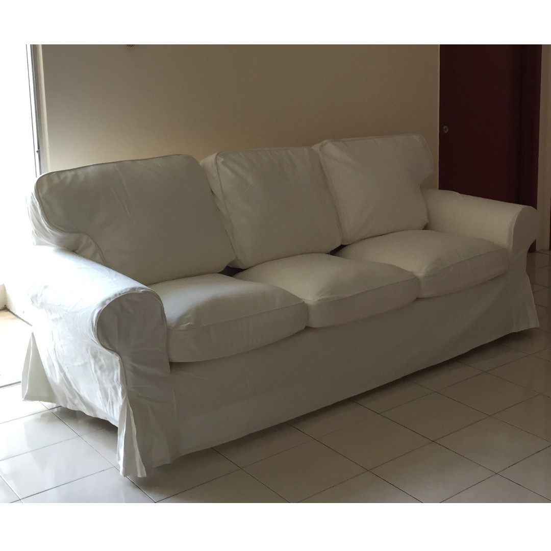 EKTORP 3seater sofa, Furniture & Home Living, Furniture, Sofas on