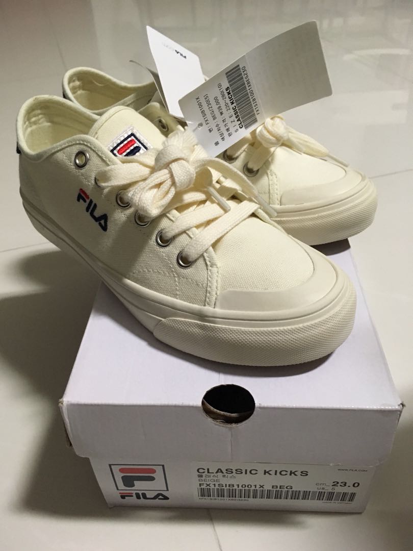 fila beige trainers