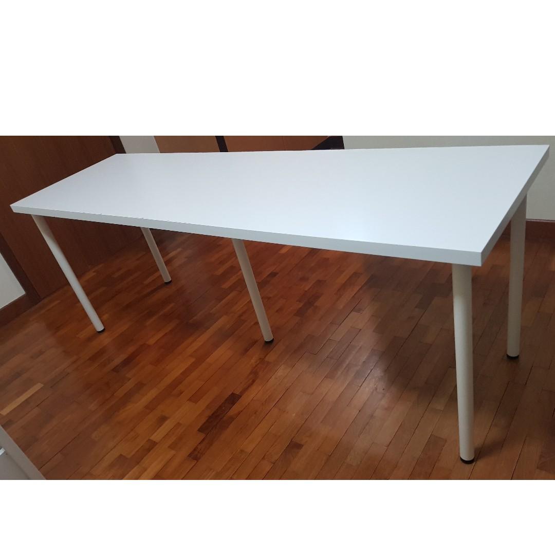Dining Tables Home Garden Store 200x60 Cm Table White Ikea Linnmon Adils