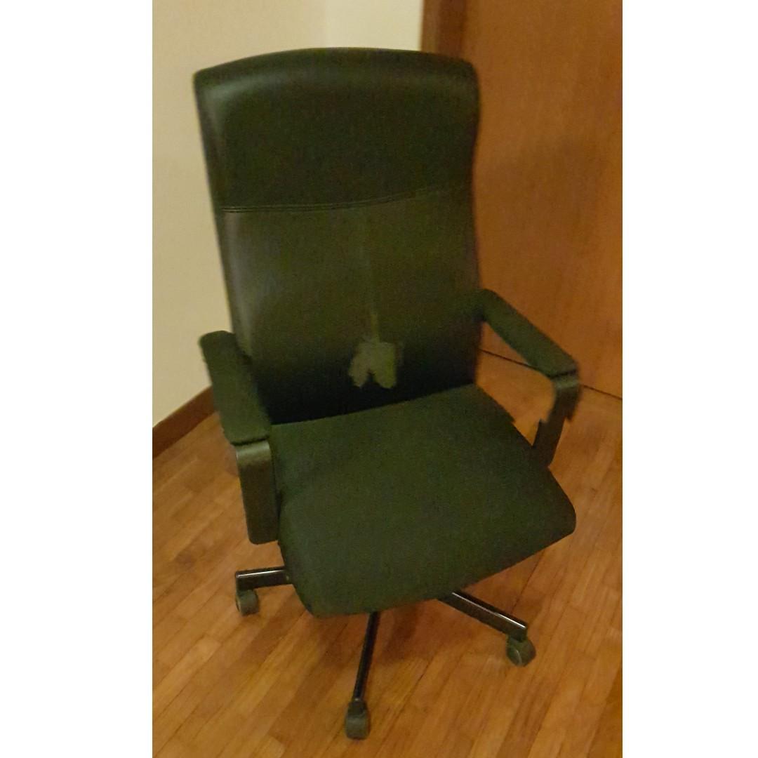 Free Delivery Ikea Malkolm Swivel Chair Black Furniture Tables Chairs On Carousell